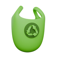 3D Rendered Minimalist Renewable Energy and Recycle Element Icon Set