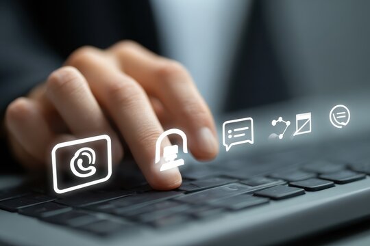 Engaging Customers Online with Modern Communication: Streamlining Business Operations for Enhanced Digital Experience with Clickable Icons and Seamless Connectivity