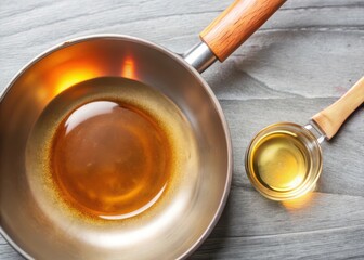 Used Cooking Oil in a Wok