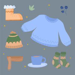 flat elements collection for winter season