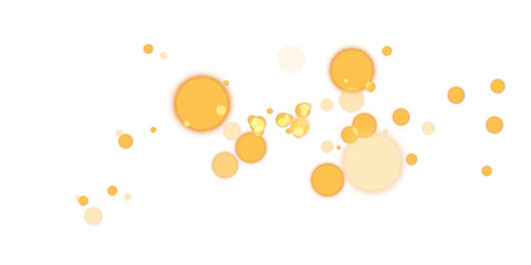 Golden bokeh sparkle light overlay transparent PNG.