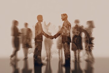 Businessmen Meeting Partnership Agreement Handshake Collaboration Cooperation Deal Working Together Concept Solution Success Teamwork Professionalism Integration Coordination Alliance Achievement