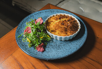 Potato Cake with vegetables and herbs