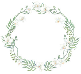 tropical paradise watercolor design, PNG frame, hand-painted border, exotic flower, paradise island wedding invitation