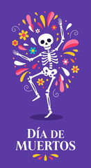 Dia de muertos potrait banner