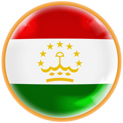  tajikistan flag button