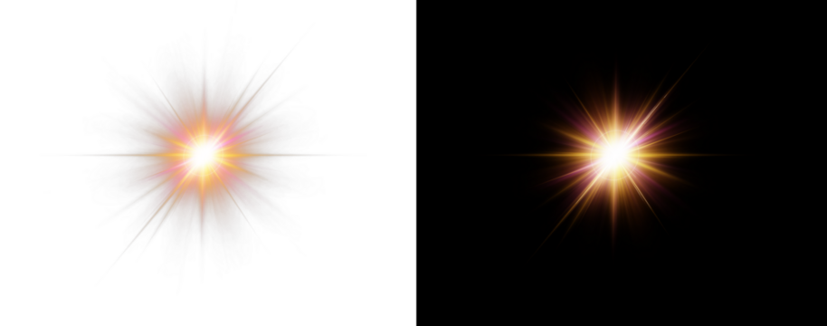 Radiant colorful PNG star with sparkling light and glowing highlights. Bright sparkles create festive and magical visuals. Transparent shining sun with bright flashes adds charm and energy.