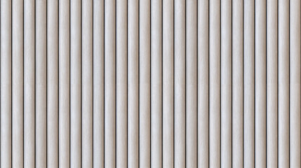 SEAMLESS fluted wall panel background, natural white wood texture, modern decorative accent wall, half-round wooden slats.