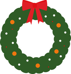christmas wreath vector illustration