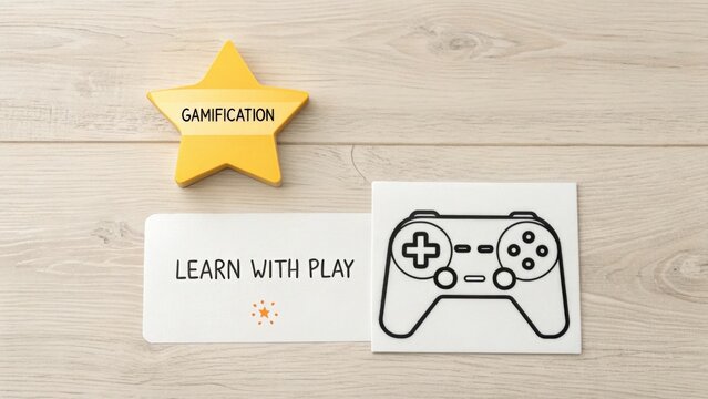 Star icon and game controller next to Learn With Play text