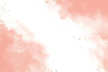 Soft peach and white watercolor texture background with subtle paint splatters and organic brush strokes