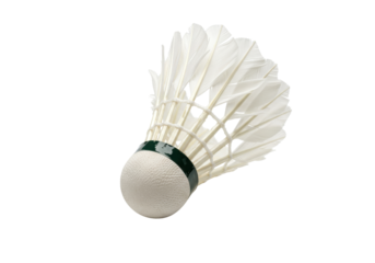 Isolated Shuttlecock for badminton or racquet sport, lightweight projectile, fair-weather game