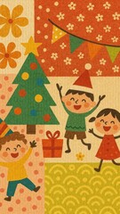 Fototapeta premium Festive joyful children celebration