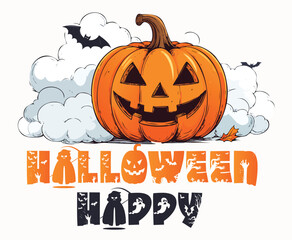 Naklejka premium halloween pumpkin vector