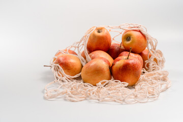 Red apples on a white background. Red apples.