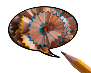 Inspiring creative ideas with a sharpened pencil and visual brainstorm, perfect for educational content or artistic projects illustrating inspiration and design thinking
