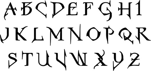 scary fonts. goth fonts. halloween fonts.