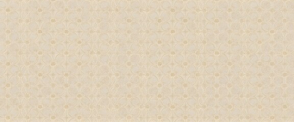 Elegant Beige Floral Wall Texture Background — Luxury Ornamental Pattern Wallpaper Design for Interior Decor, Architecture, and 3D Rendering Projects