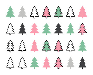 Festive Christmas tree seamless pattern for holiday designs, offering a cheerful and modern aesthetic perfect for crafts, backgrounds, and seasonal promotions