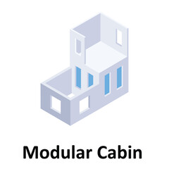 Modular Cabin Vector icon which can easily modify or edit
