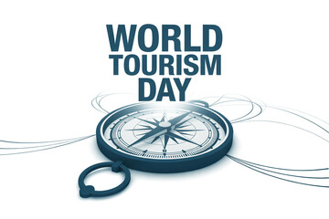 Celebrate World Tourism Day with a vintage compass guiding your next amazing adventure and inspiring global exploration for unforgettable experiences.