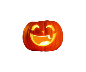 Set of cute Jack-o'-lantern vector icons with funny expressions