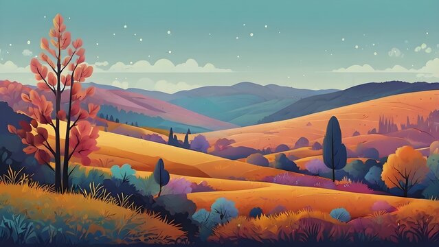 autumn landscape in the mountains