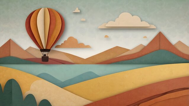 cartoon illustration of a man with a balloon