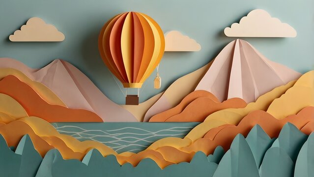 vector illustration of a mountain landscape