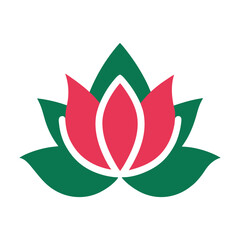 A vibrant lotus flower illustration design