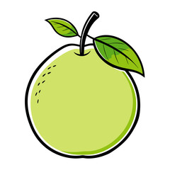 guava line art on white