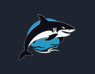 fish Mascot Logo, orca, shark, whale, dolpin eSports gaming emblem, t-shirt print