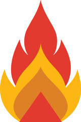 Campfire vector graphic illustration icon