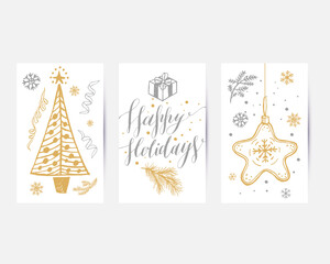 Hand Drawn Merry Christmas Gift vector