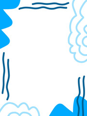 hand drawn vector abstract frame empty space center for background, design, poster Or card.