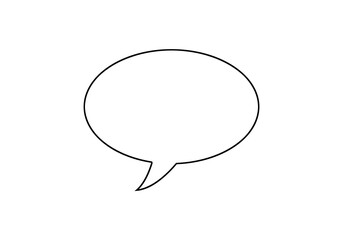 Illustration of a speech bubble isolated on transparent background for communication