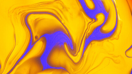 Bright yellow and electric purple marble swirl texture. Vivid abstract design ideal for modern art, energy concepts, or creative backgrounds.