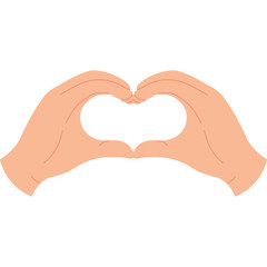 Obraz premium Close Up Of A Person Forming A Heart Shape With Their Hands Against A White Background With Subtle Skin Tones And Outline Detail