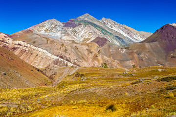 Andes mountain range in Mendoza, Argentina