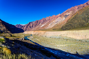 Andes mountain range in Mendoza, Argentina