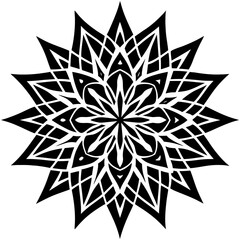 black and white abstract flower