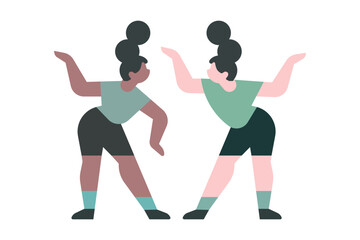 Confident women dancing together celebrating body positivity, diversity, and self-expression through movement.