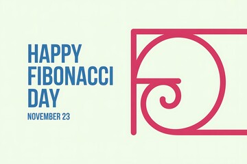 Happy fibonacci day november 23 with golden ratio spiral