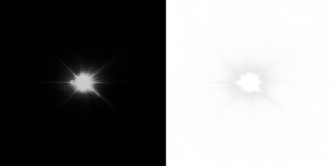 Bright light burst overlay on contrasting black and white backgrounds, creating a dynamic visual effect for creative projects and design applications with copy space