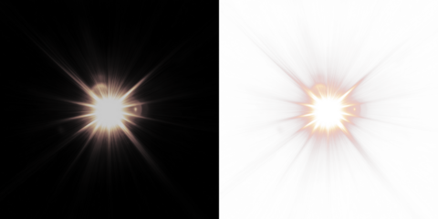 Bright light burst overlay on contrasting black and white backgrounds, creating a dynamic visual effect for creative projects and graphic design applications