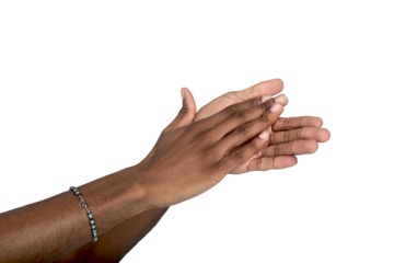 Applause gesture, hands clapping in celebration and appreciation. Symbol of success, encouragement