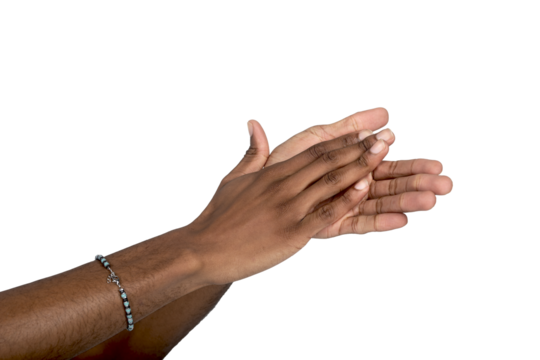 Applause gesture, hands clapping in celebration and appreciation. Symbol of success, encouragement