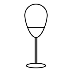 
An illustration of a black lamp icon on a white background