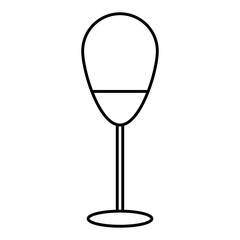 
An illustration of a black lamp icon on a white background
