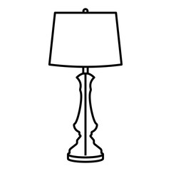 Obraz premium An illustration of a black lamp icon on a white background